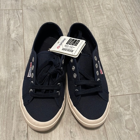 Superga Navy Cotu Classic size 5.5W - Picture 1 of 5